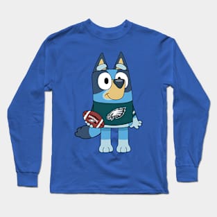 Bluey Philadelphia Eagles Football Long Sleeve T-Shirt